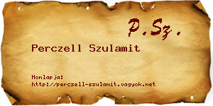 Perczell Szulamit névjegykártya